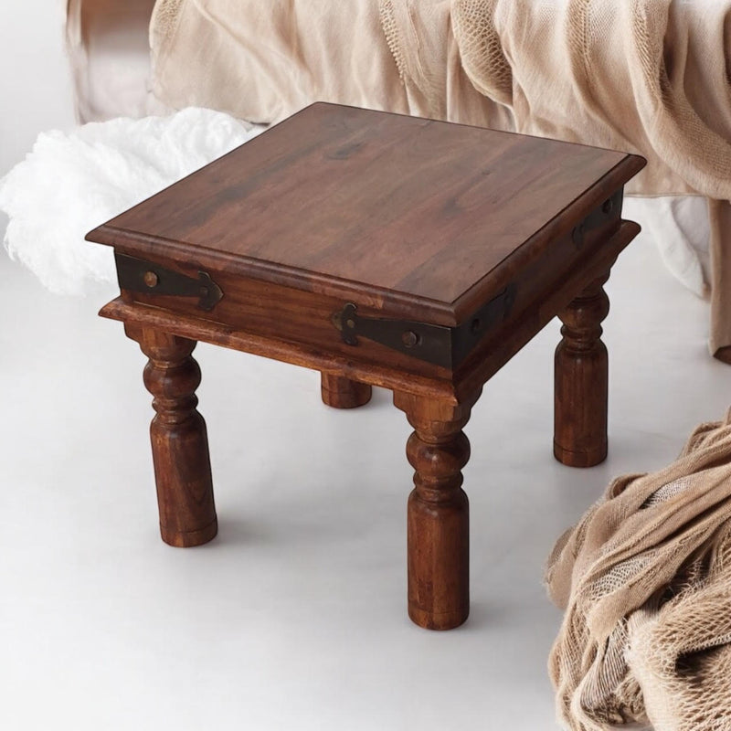 45CM WOODEN SQUARE TABLE