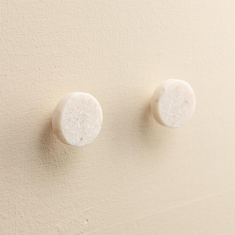Farida Grey Marble Resin Round Drawer Knobs