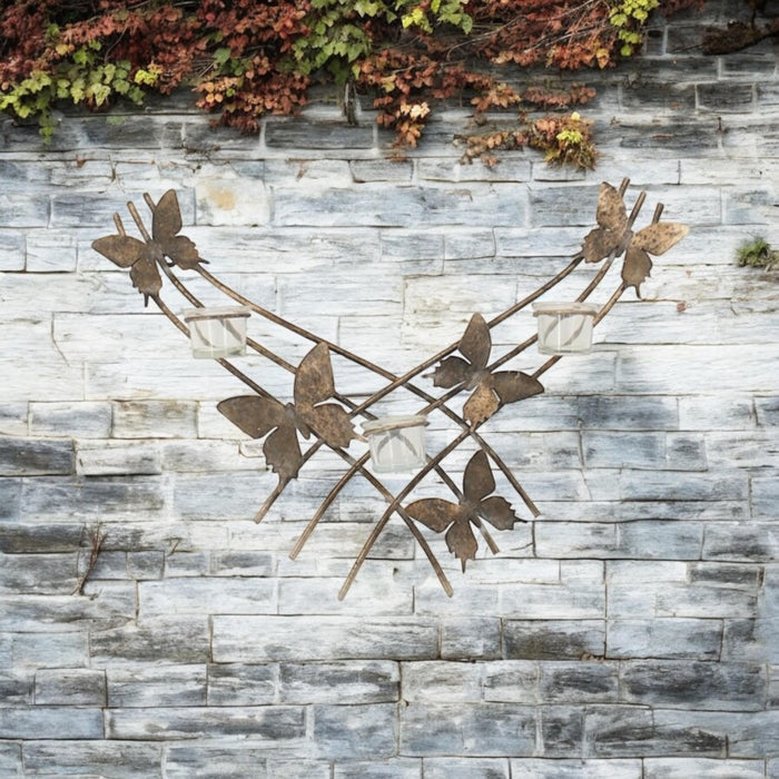 55CM METAL CANDLE HOLDER BUTTERFLY
