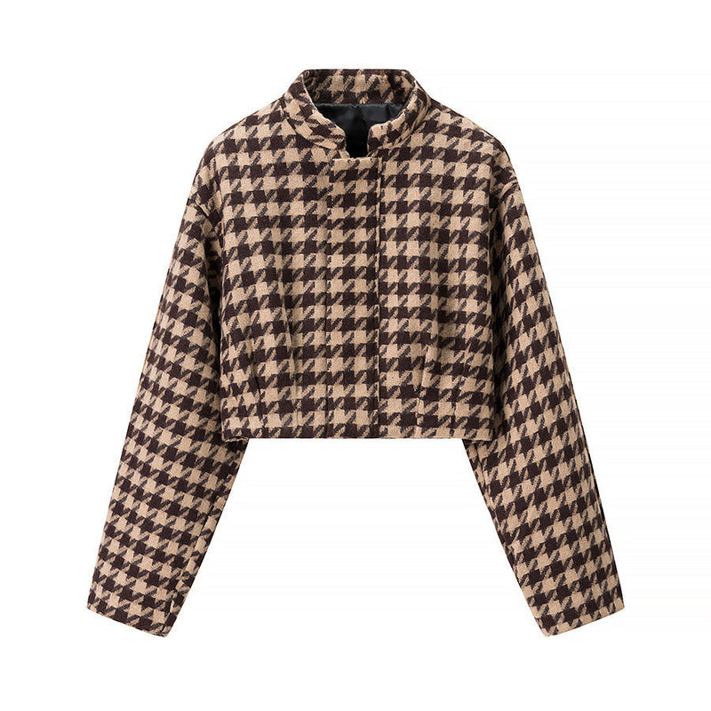 Women's Classic Style Plaid Top Shorts Suit