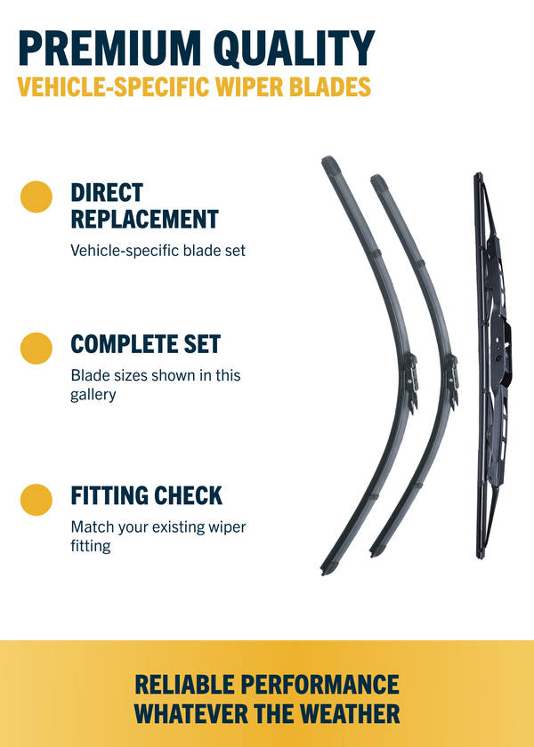 Audi A3 8P Hatchback Front & Rear Wiper Blades | Jun 2003-Dec 2012