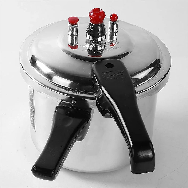 9L Aluminium Pressure Cooker – Large Capacity Stovetop Pressure Cooker with Safety Valves & Cool-Touch Handles – Family Size