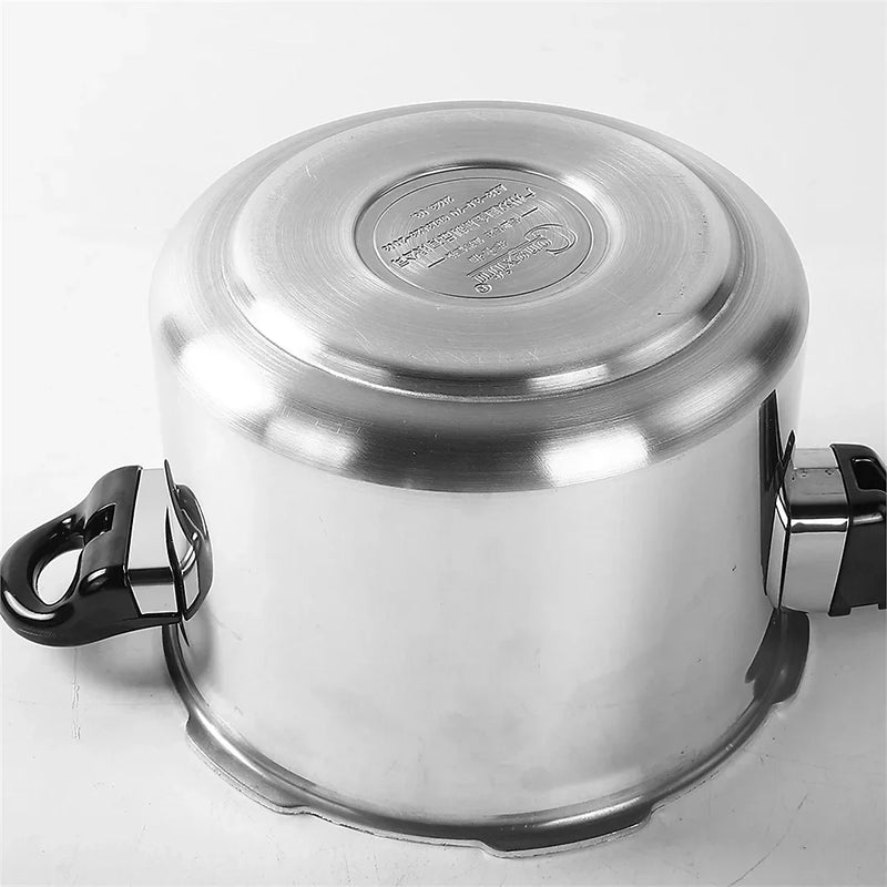 9L Aluminium Pressure Cooker – Large Capacity Stovetop Pressure Cooker with Safety Valves & Cool-Touch Handles – Family Size
