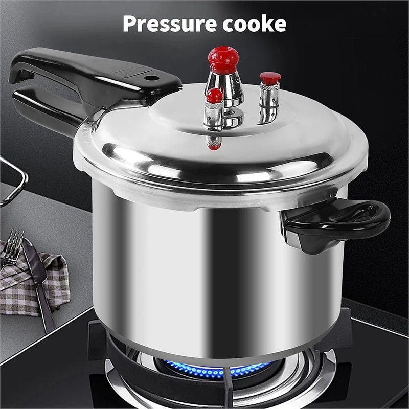 9L Aluminium Pressure Cooker – Large Capacity Stovetop Pressure Cooker with Safety Valves & Cool-Touch Handles – Family Size
