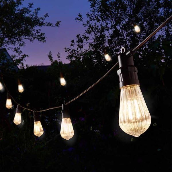 9.5m Mains Powered LED Festoon String Lights Warm White