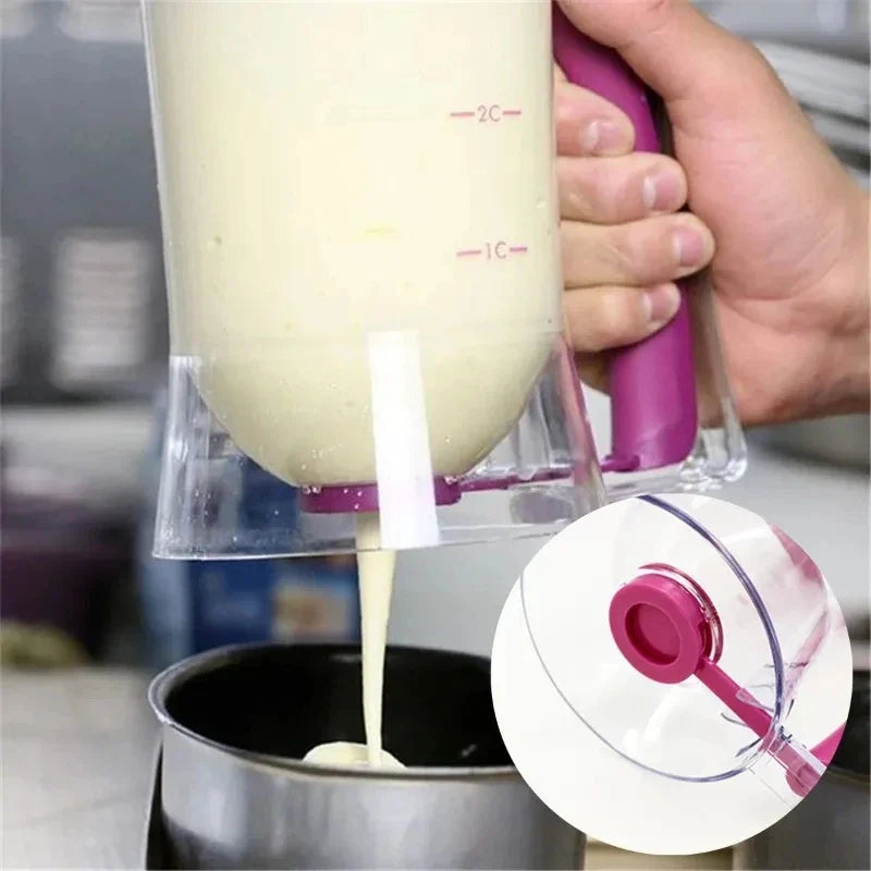 900ml Baking Batter Dispenser Cup - Pourer with Squeeze Handle & Measuring Marks