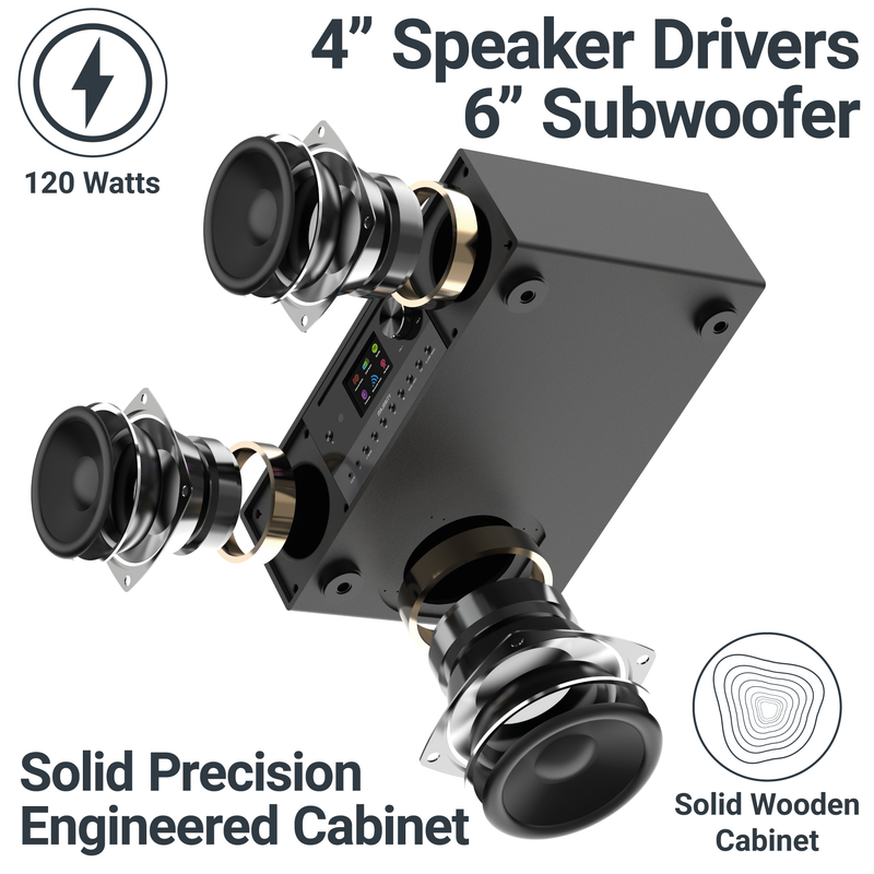 MAJORITY QUADRIGA MUSIC SYSTEM BLACK
