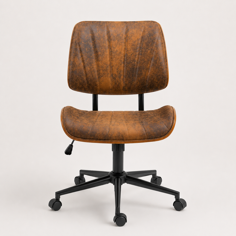 Orion Walnut Brown Swivel Office Chair