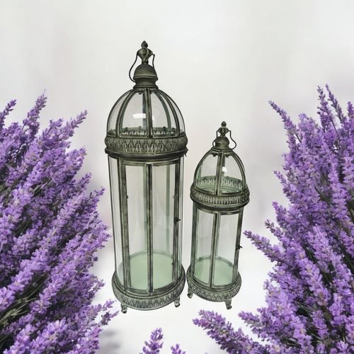 90/71CM SET 2 METAL GARDEN LANTERNS - InStock