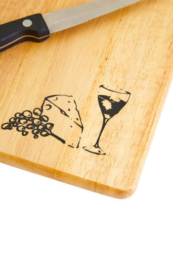 Cheese Board and Knife Set | Rubberwood