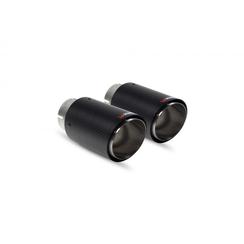 SCORPION EXHAUSTS - REPLACEMENT CARBON ASCARI TIPS FOR SCORPION EXHAUST - TWIN 90MM