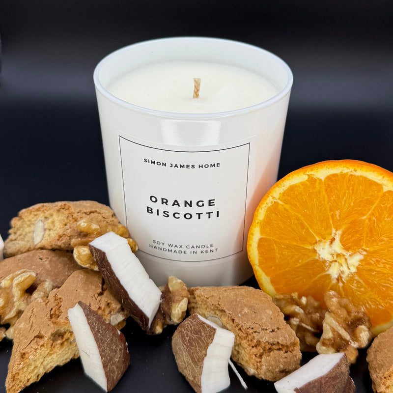 Orange Biscotti Candle - Handmade Soy Wax