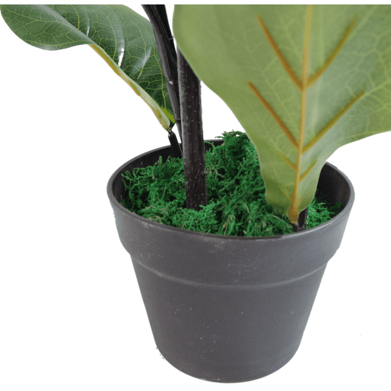 90cm (3ft) Large Artificial Fiddle Fig Tree Ficus Lyrata Plant - InStock
