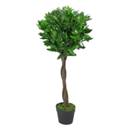 90cm Leaf Design UK Artificial Realistic Bay Laurel Topiary Ball Tree - InStock