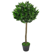 90cm Leaf Design UK Artificial Realistic Bay Laurel Topiary Ball Tree - InStock