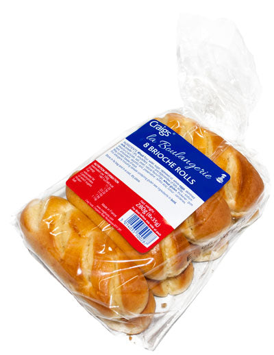 9 x Craigs Plain Brioche Rolls - 8