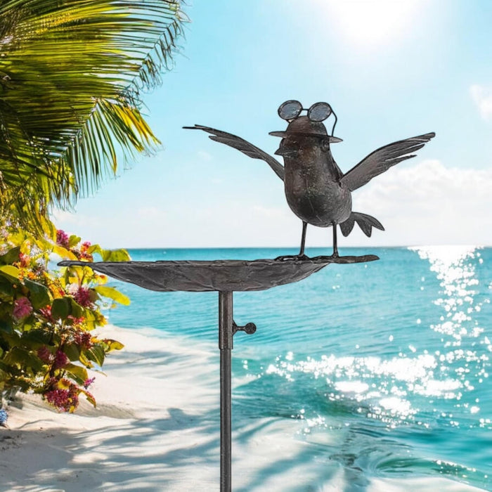 50" METAL BIRD FEEDER GARDEN STAKE