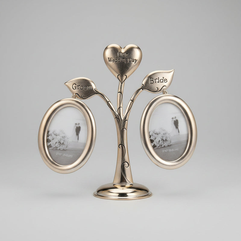 our wedding tree silver plated frame
