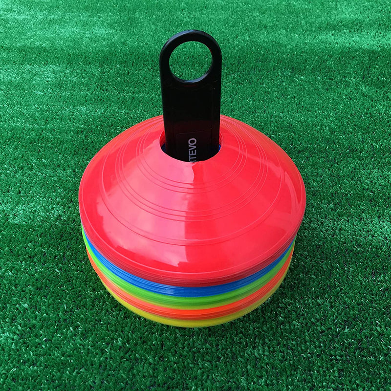 SportEvo Training Marker Cones with Stand [50 Pack]