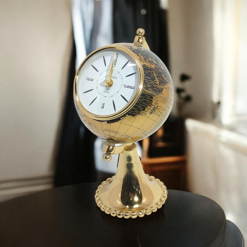 TABLE CLOCK GLOBE DESIGN