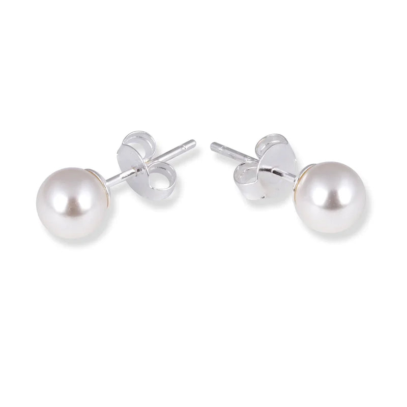 6mm Simple Pearl Stud Earrings