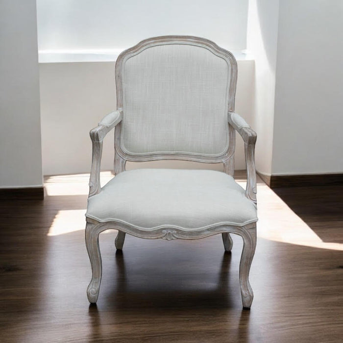 95CM LINEN FABRIC LOUIS CHAIR