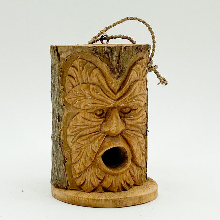 20CM HANDCARVED BIRDHOUSE