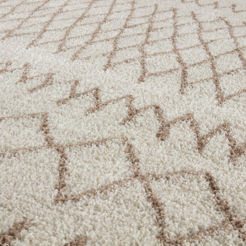 Moroccan Ivory Beige Shaggy Rug | 930