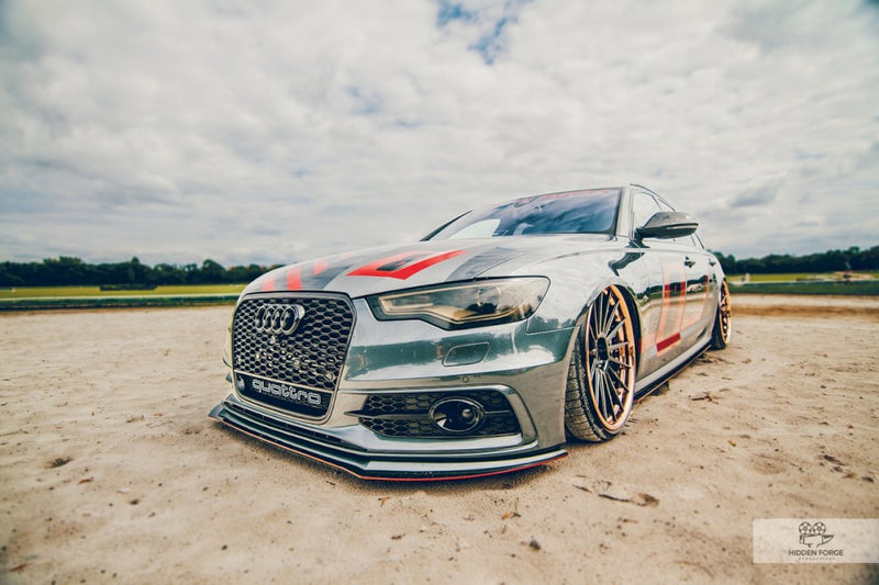 Maxton Design - FRONT RACING SPLITTER AUDI A6 C7 S-LINE (2 SPLITTERS = 1 SET) (2011-2014)