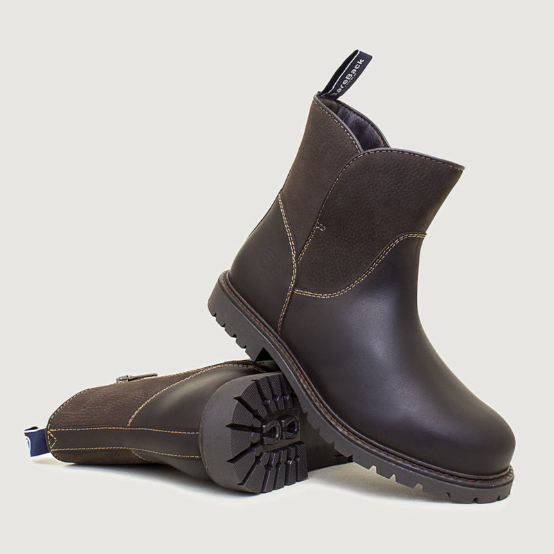 Quebec Waterproof Zip Up Ankle Boots - Brown