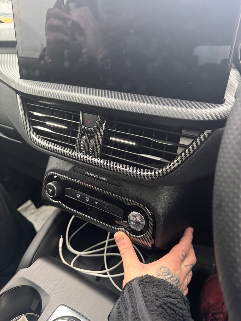 Carbon Fibre Look Climate Control Trim Cover for MK3 / MK3.5 Kuga | CEUK