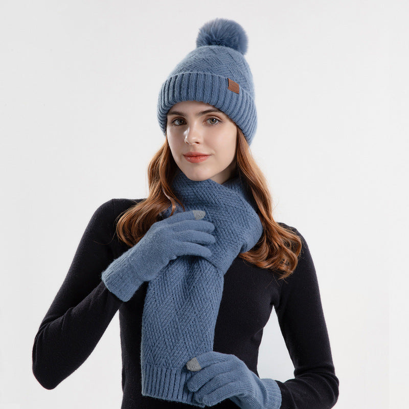 Winter Korean-style Fashionable Knitted Wool Hat For Women