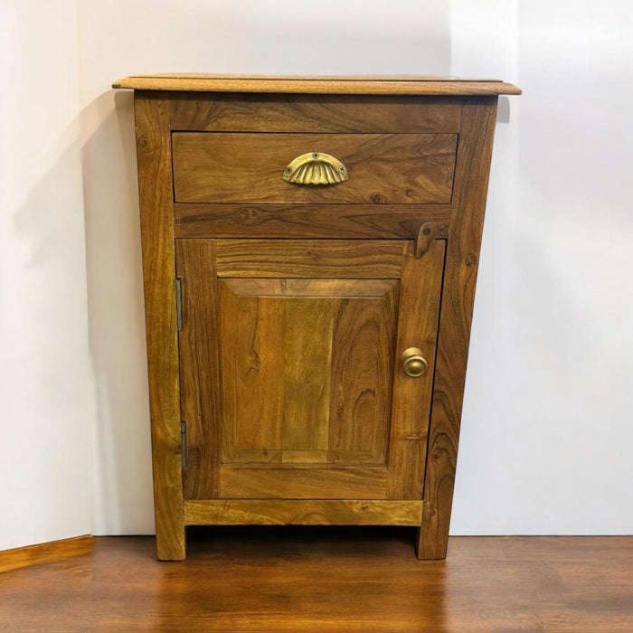 65CM WOODEN BEDSIDE CABINET