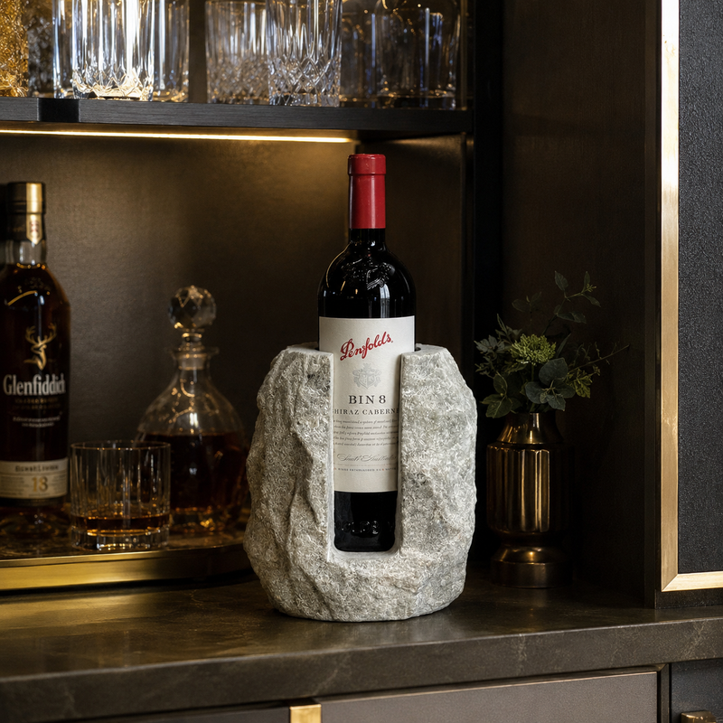 Marble Stone Solid Handcrafted Wine Bottle Holder