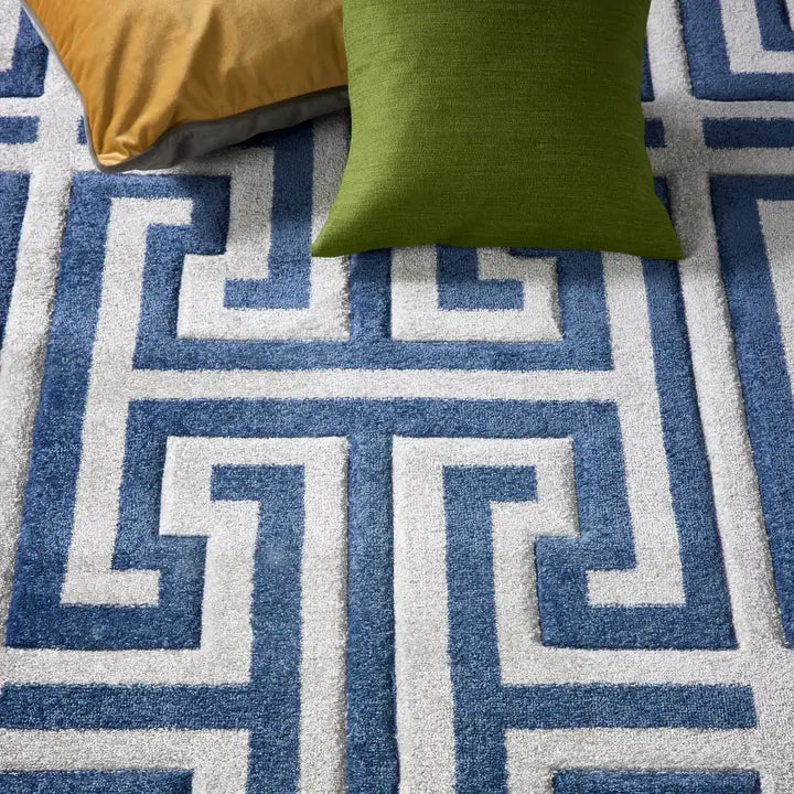 Origins Greek Key Rug | Navy/Grey