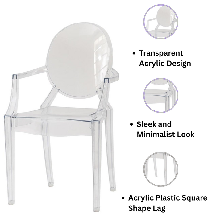 GHOST CLEAR PLASTIC CHAIR ARMCHAIR