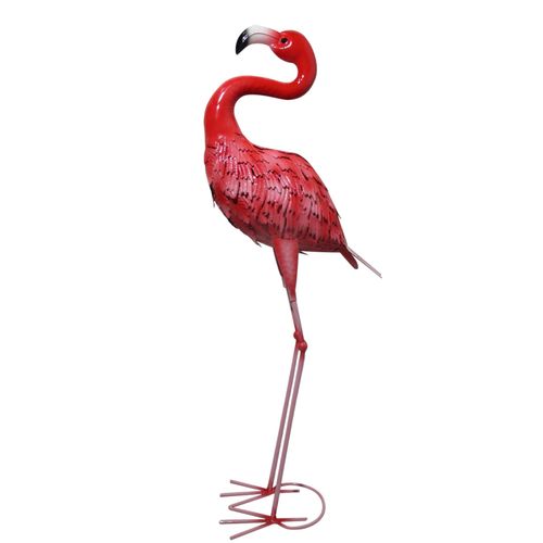 94CM PINK METAL FLAMINGO - InStock