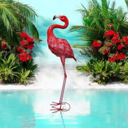 94CM PINK METAL FLAMINGO - InStock