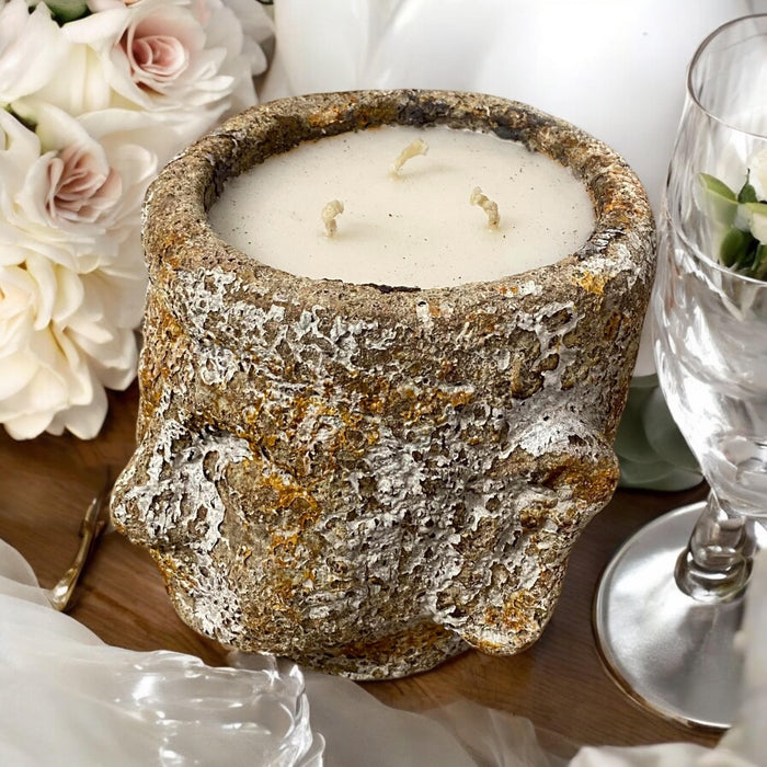 18CM BUDDHA HEAD CANDLE