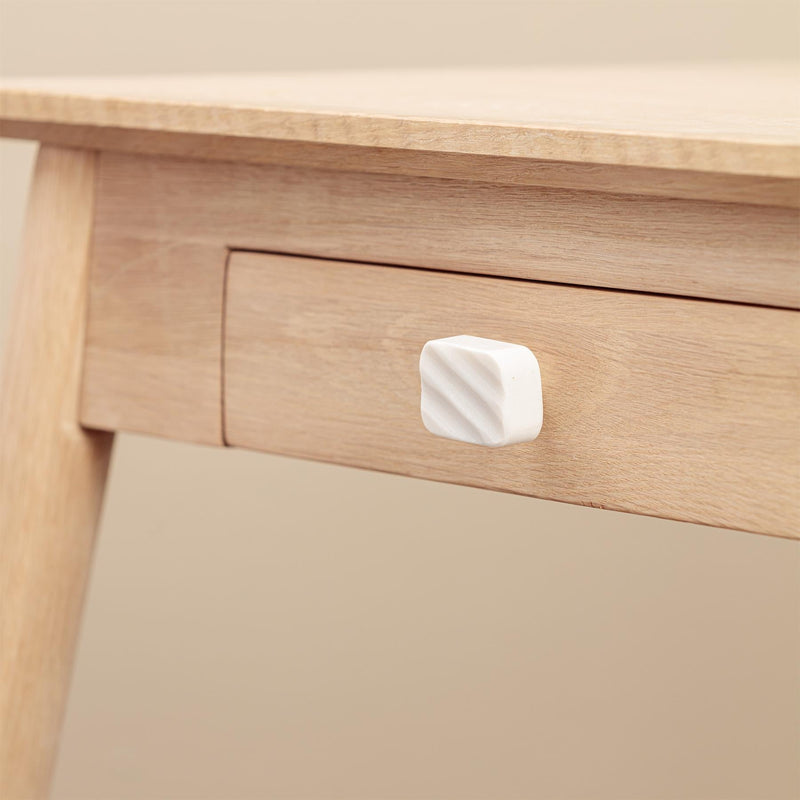 Eesha White Marble Rectangle Drawer Knobs