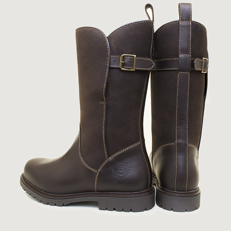 Quebec Waterproof Zip Up Mid Calf Boots - Brown