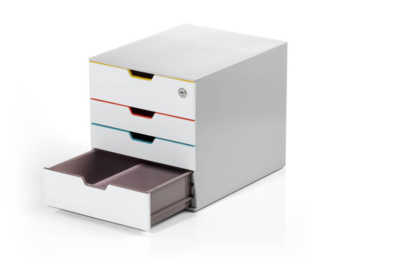 Durable VARICOLOR MIX SAFE Lockable Desktop Organiser 4 Drawer Storage | A4+