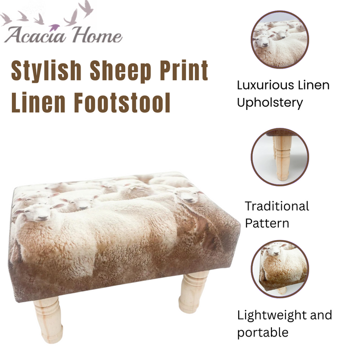 SHEEP FOOTSTOOL