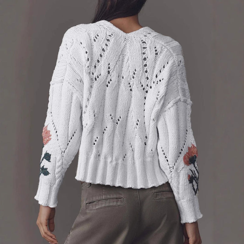 Idle Style Short Long-sleeved Sweater Top