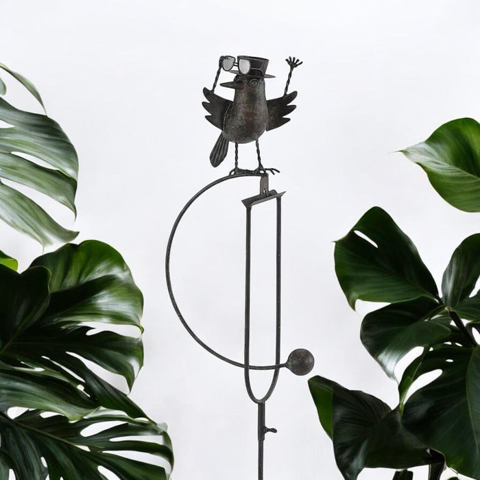 44" METAL BIRD ROCKER GARDEN STAKE