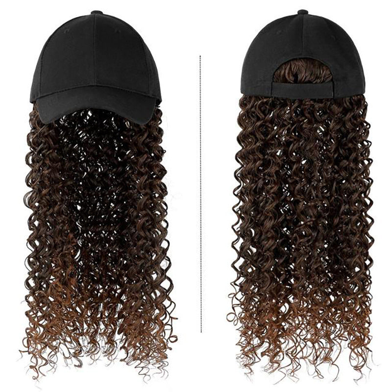 Women's Natural-Look Wig with Hat
