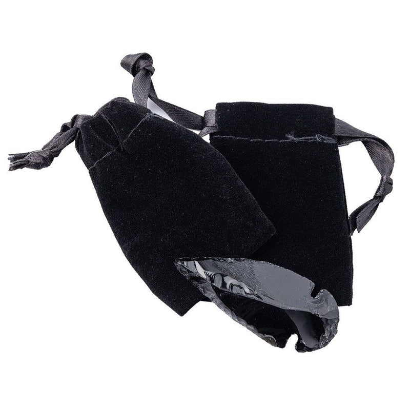 Obsidian Arrowhead Natural Volcanic Glass Collectible Crystal