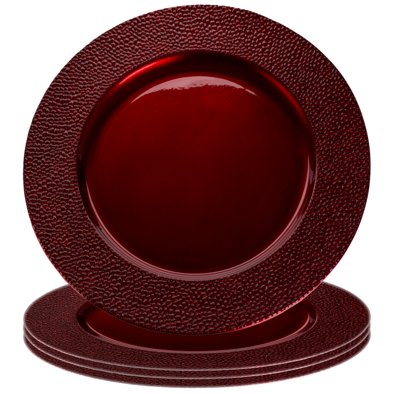 Red Pebble Effect Charger Plate | Paxton