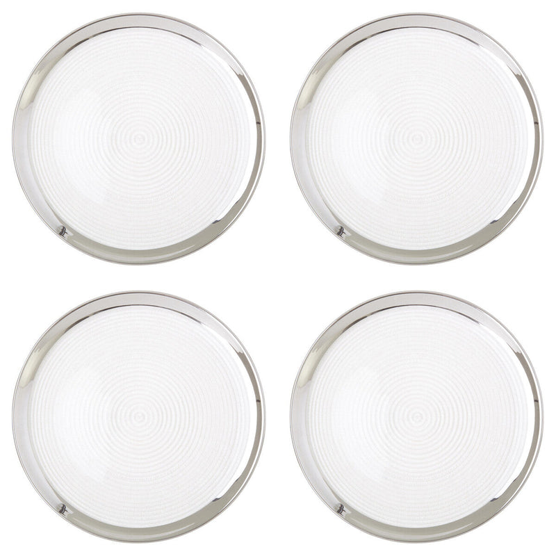 Ida Set of Four 32cm Dia Embossed Coupe Charger Plates