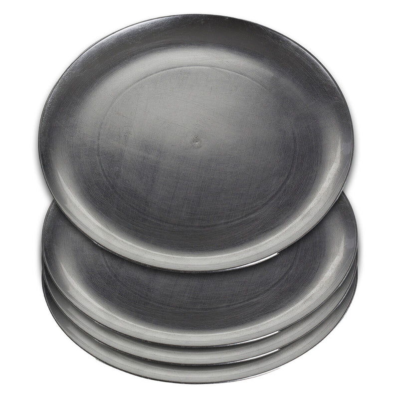 Paxton Set of Four 33cm Dia Silver Coupe Charger Plate
